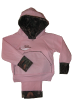 Pink/Camo hooded sweater with pants
