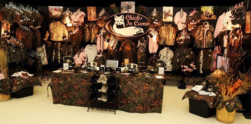 Chicks in Camo booth at Tradeshows